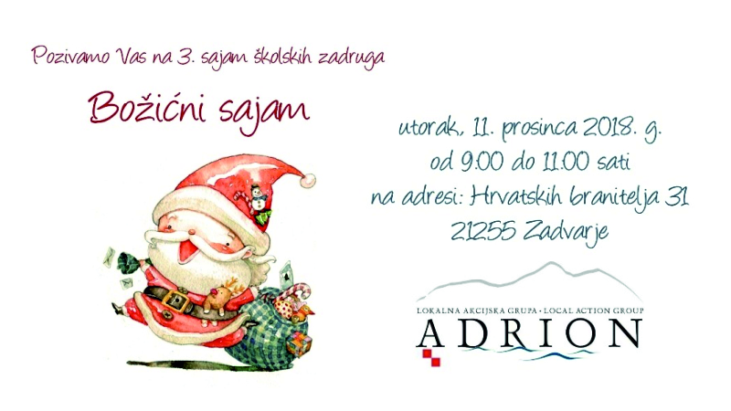 3. SAJAM ŠKOLSKIH ZADRUGA – BOŽIČNI SAJAM
